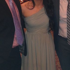 One Shoulder Mint Green Dress